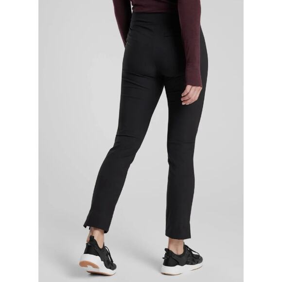 Athleta Wander Slim Ankle pants side pockets Black Stretch Crepe Women's 2 - Picture 4 of 10